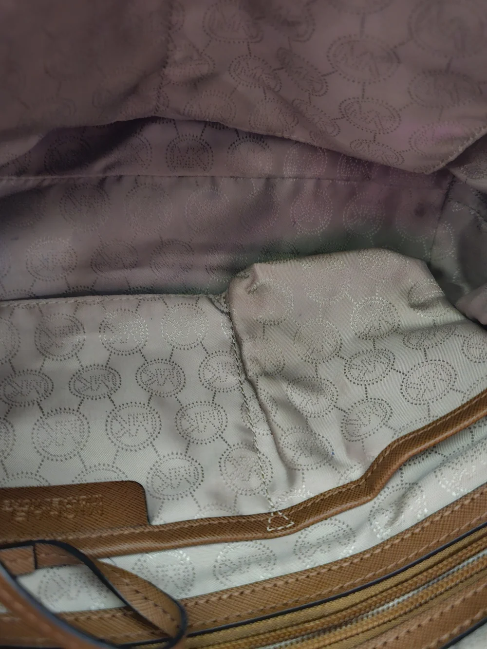 Michael Kors Kempton Brown and Tan Tote Bag